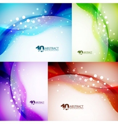 Wave backgrounds set vector image