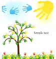 Abstract hand tree Background vector image