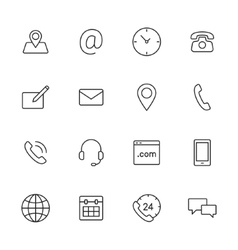 Contact Icons vector image