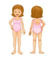 Young girl body parts Young girl body parts vector image