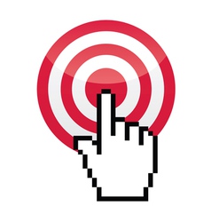 Target with cursor hand vecotr icon vector image