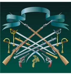 Military attributes vector image