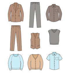Business clothes set vector image