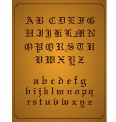 Old English typeset vector image