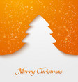 Orange christmas tree applique vector image