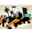 Summer Palm City vector image