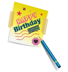 Birthday Memo vector image