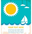 Summer time sea with yacht vector image