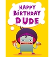 Birthday greeting card vector image