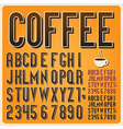 Retro type font vintage typography vector image