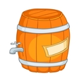 Cartoon home kitchen barrel vector image