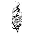 Tribal skull design Tribal skull design vector image
