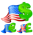 Currency symbols vector image