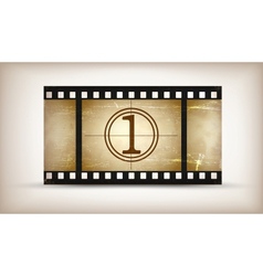 Grunge film countdown vector image