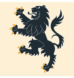 Heraldic lion 25 vector image
