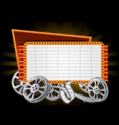 Movie marquee vector image