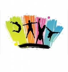 People jumping vector image