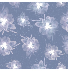 Vintage floral grey seamless background vector image