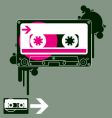 Audio tape old school Audio tape old school vector image