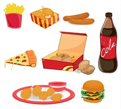 Junk food vector image
