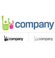 Dating mobile phone logo vector image