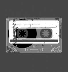 Audio cassette tape grunge vector image