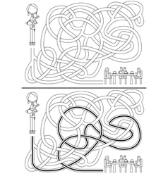 Girl maze Girl maze vector image
