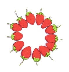 Bright strawberries background Bright strawberries background vector image