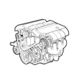 Engine vector image