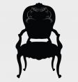 Antique louis style chair vector image