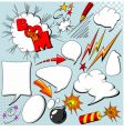 Set of comic elements vector image