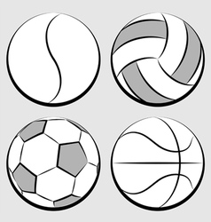 Sport balls set vector image