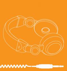 Headphones vector image