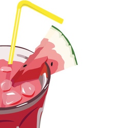 Watermelon cocktail vector image