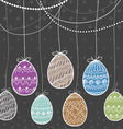 Ornamental Easter eggs vector image