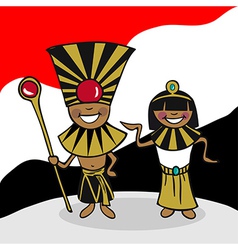 Welcome to Egypt people vector image
