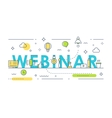 Webinar Sign Online Event Line Art vector image