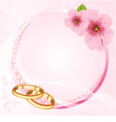 Wedding rings vector image