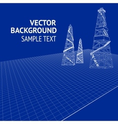 Oil derrick vector image