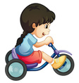 Riding along vector image