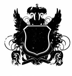 Heraldry shield version 01 grunge vector image