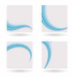 Template blue swish vector image