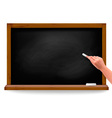 Hand writing on a blackboard vector image