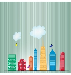 Cities silhouette vector image
