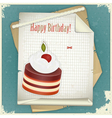 Chocolate cherry cake vector image