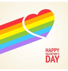 Rainbow heart vector image