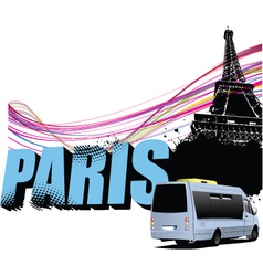 Paris border vector image