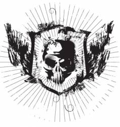 Ink skull vector image