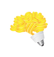 Brain Energy saving lightbulb vector image