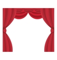 Curtain cinema isolated icon vector image